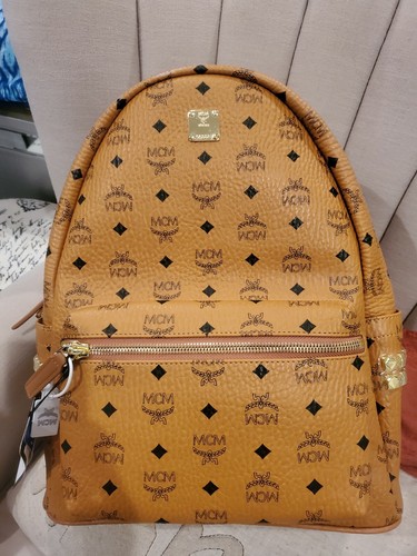 mcm backpack cognac medium