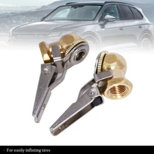 2pc Air Chuck Air Hose Attachment 1/4" NPT Brass Lock On Tire Inflator Locking