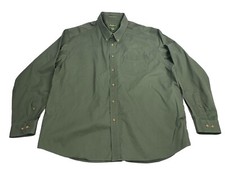 Eddie Bauer Men s Vintage Button Shirt Green Long Sleeve Size XXL NWOT