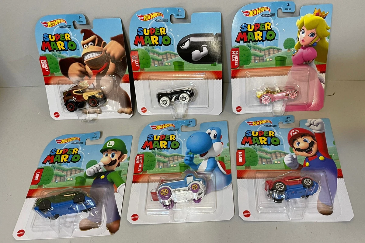 Hot Wheels Nintendo Super Mario Character Cars Full Complete Set of 6 Brand  New