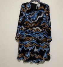 New Nine West Women Crystal Pleated Shift Dress Size M