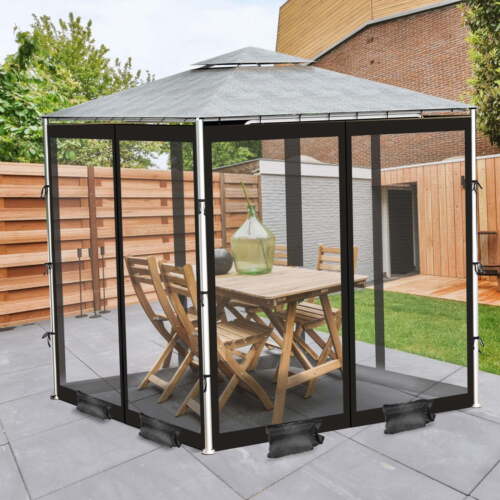 Gazebo Universal Replacement Mosquito Netting Outdoor Mesh Netting Screen 3 Size - Picture 12 of 28