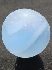 Vitro .77" Frosted Cornflower Blue Cat's Eye Shooter Near Mt Serious Marble A500