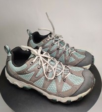 Oboz Luna Hiking Women Low Shoes Outdoor Mineral Blue Suede Leather Size 8