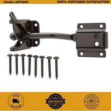 Everbilt Black Self-Adjusting Gate Latch , Self-latching fingertip release