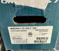 GRUNDFOS MAGNA1 32-100 F 165 98126823 / 98126823 New Open Box