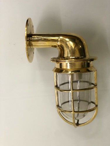 Solid Brass Marine Swan Bulkhead Wall Light – Nautical Ship Passageway Sconce - Bild 7 von 9