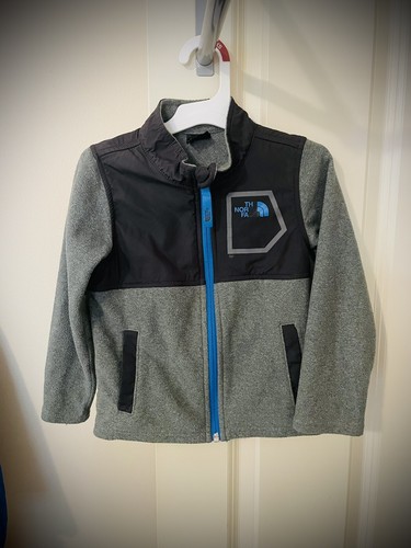 north face grey and red jacket