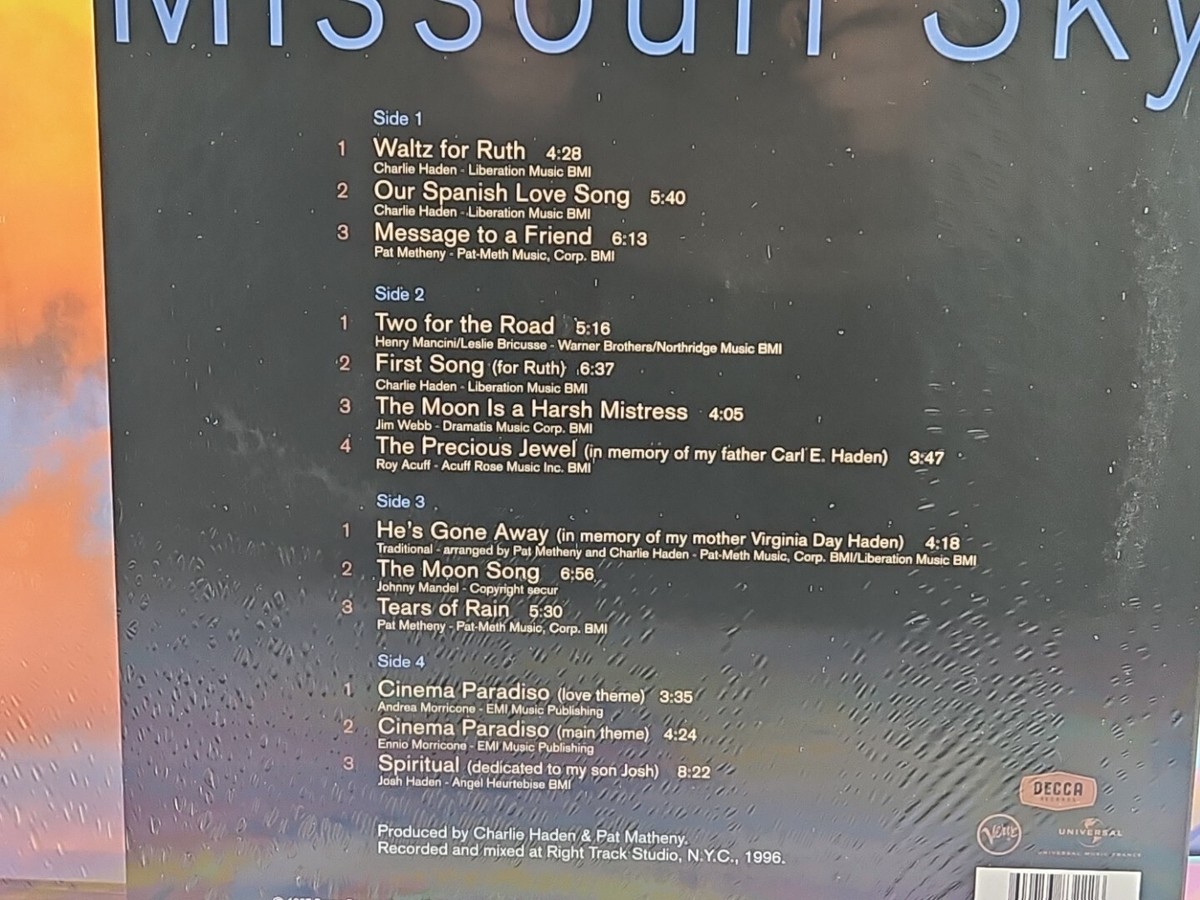 Beyond the Missouri Sky by Charlie Haden/Pat Metheny (Record, 2018
