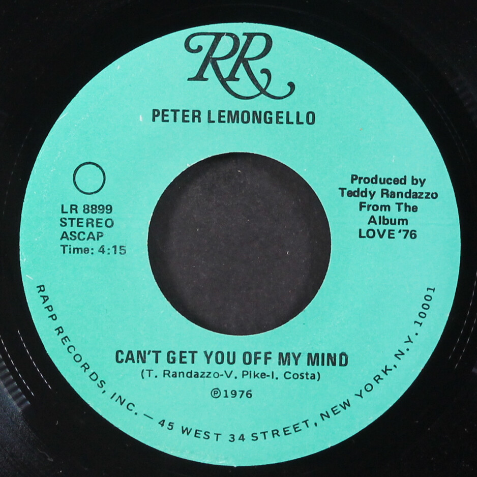 PETER LEMONGELLO: can't get you off my mind / born to be in love with