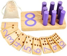 Counting Peg Board Montessori Math And Numbers For Kids Wooden Math Manipula