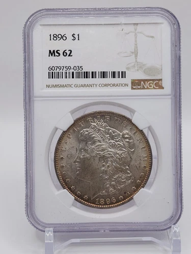 1896 $1 Morgan Dollar NGC MS62 (122DM)