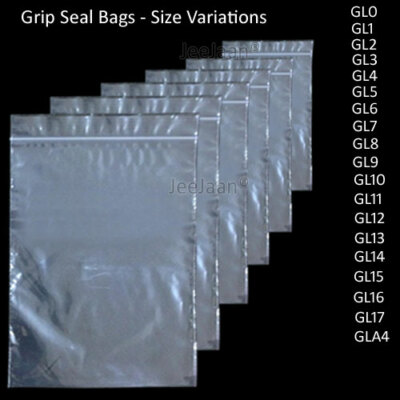 1000 Griff Siegelbeutel selbstverschließbar Mini Griff Poly Kunststoff Klar Reißverschluss Taschen