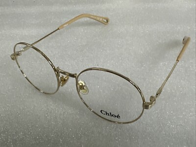 NEW Chloe CH0179O 002 Gold Beige Frame Eyeglasses 53-19-140 RX  