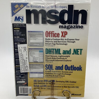 Microsoft Journal For Developers MSDN Mag. Office XP, DHTML &.NET, SQL & Outlook