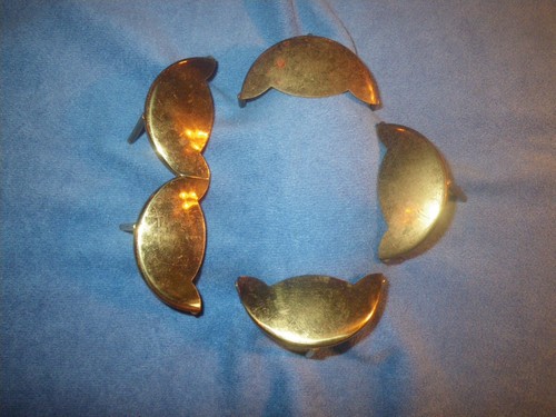 SET OF 4 SAXOPHONE KEY GUARDS - TULIP STYLE BRASS SHEET METAL - ALTO or TENOR