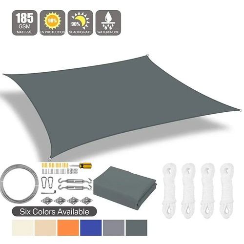2mx3m Sun Shelter Sunshade Protection Shade Sail Awning Camping Cloth Large - Picture 10 of 42