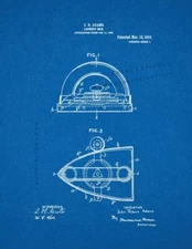 Laundry Iron Patent Print Blueprint