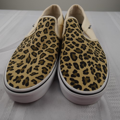 Vans Slipper Damengröße 11 Leopardenmuster Canvas klassische Skate-Sneaker