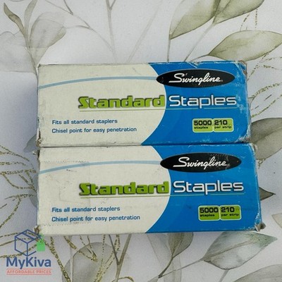 Swingline Standard Staples 14 Inch Full Strip Box 5000 Each 2 Pack Office Supply