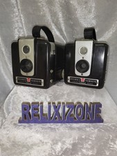 Lot of 2 Vintage Kodak Brownie Hawkeye Flash Model Cameras   Untested   Parts