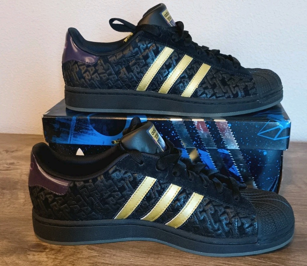 Adidas Star Wars Superstar II Black Gold Shoes G17710 Mens Size 9 & Box NIB