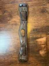24 inch brown leather nunn finer english horse girth for monoflap saddle