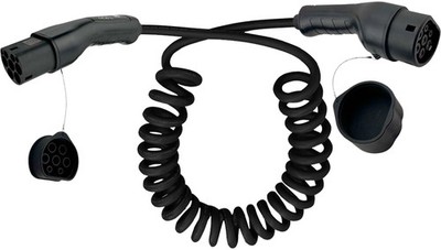 InLine EV Spiral-Autoladekabel 22kW Typ2, 3-phasig, 7,5m (16287S)