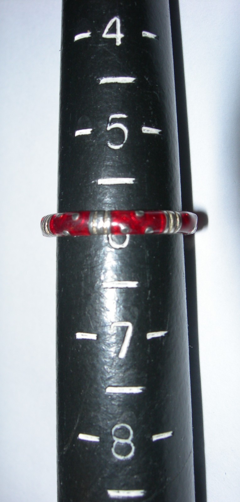 Ruby Treated Sterling Silver 925 Solid  Ring Sz 6 - image 4