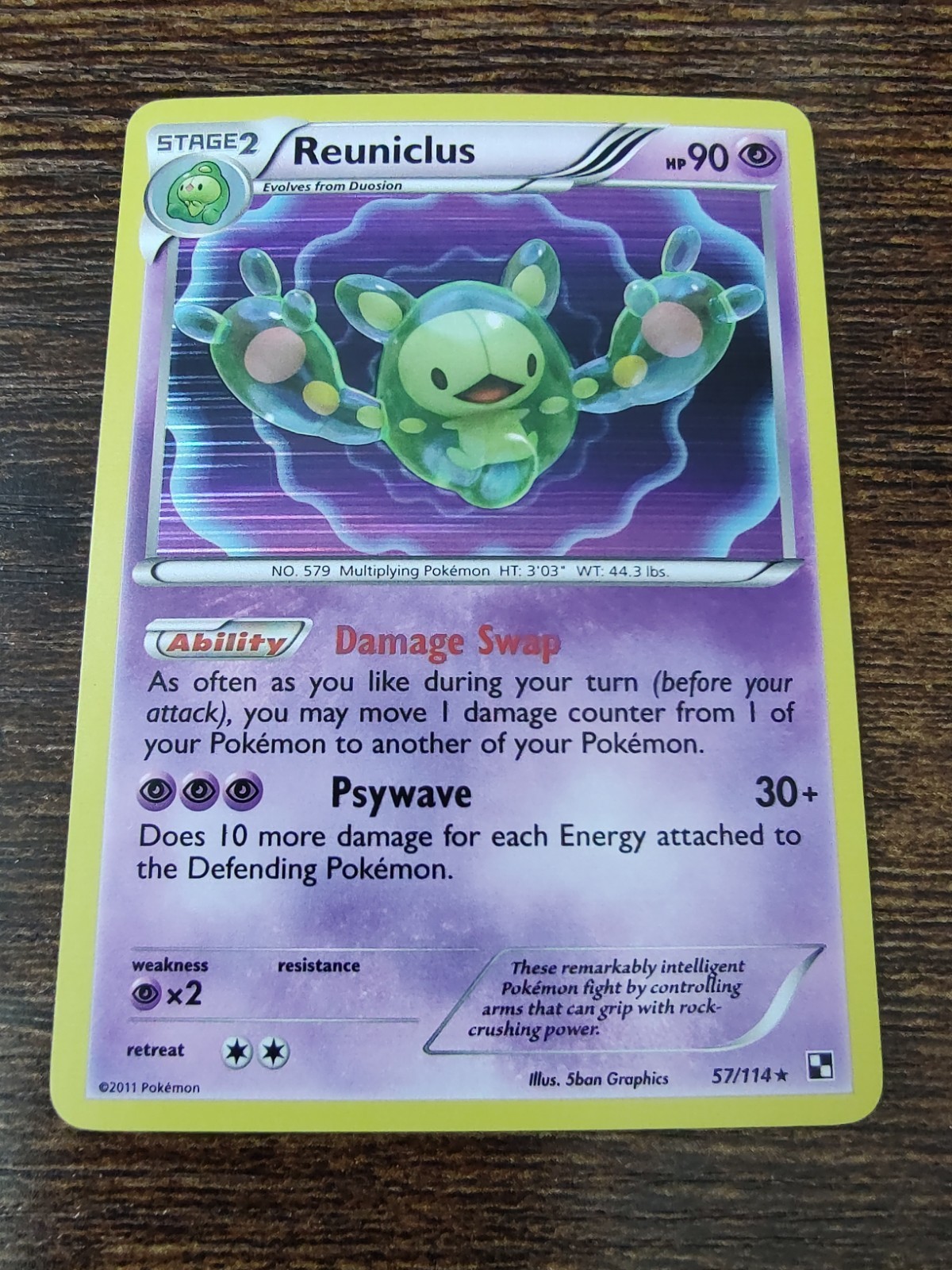 Reuniclus 57/114 Black & White Base Set Pokemon Holo NM-MINT