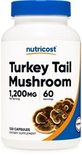 Nutricost Turkey Tail Mushroom Capsules 1200mg, 60 Servings 120 Capsules 
