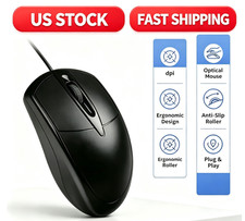 USB 2.0 Optical Wired Scroll Wheel Mouse PC L...