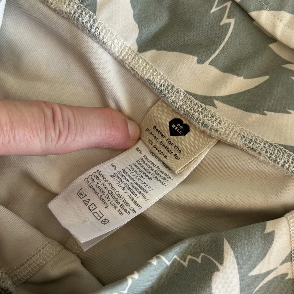 Pantalones Cortos de Bicicleta Madewell Cintura Alta Tropicales Florales Talla XL Foto 4 de 4