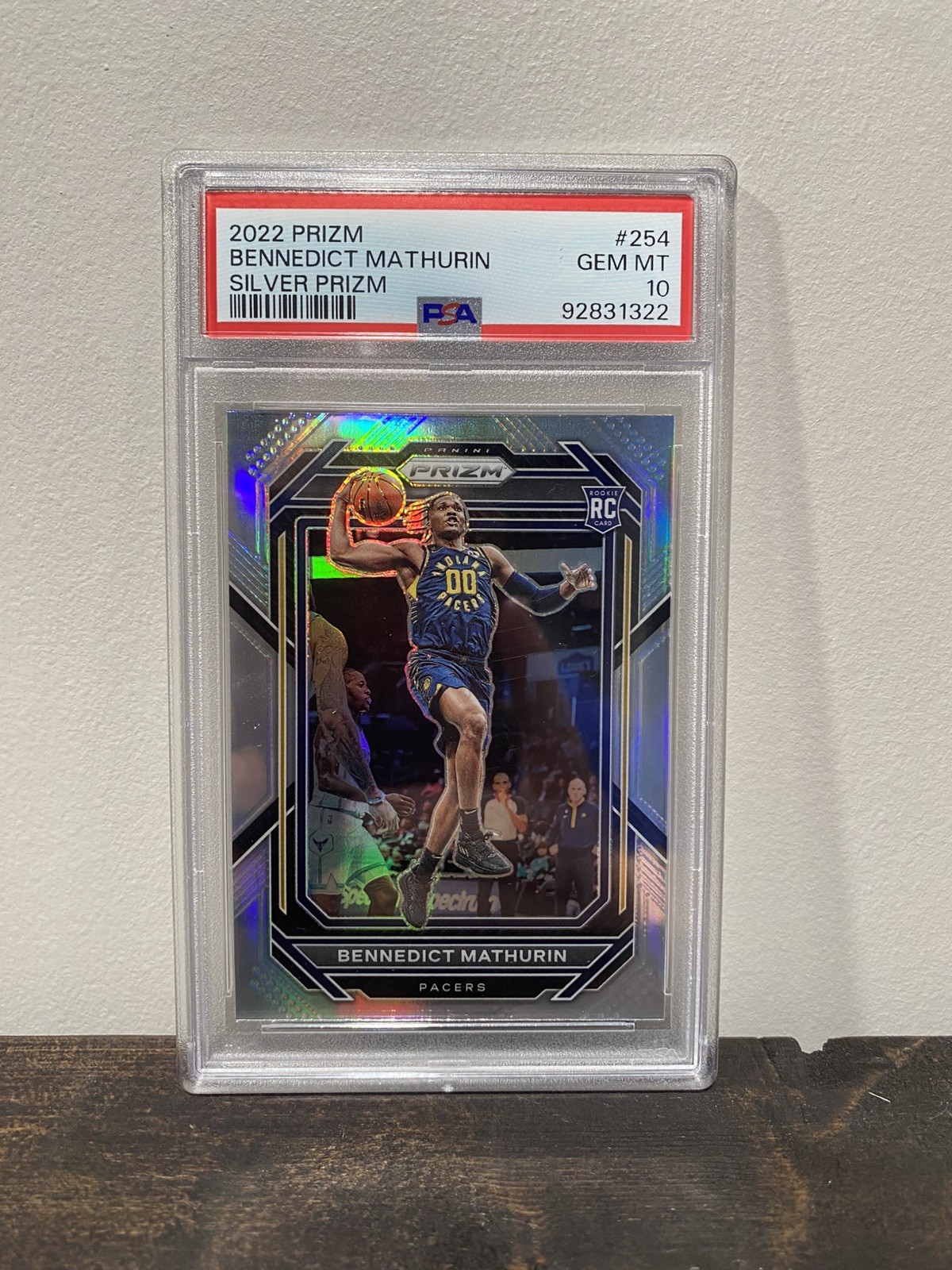 2022 Prizm Bennedict Mathurin #254 Silver Prizm RC PSA 10