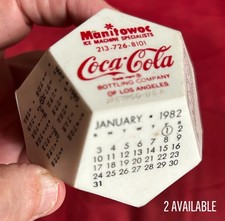 1982 Coca Cola 12-Sided Plastic Calendar1