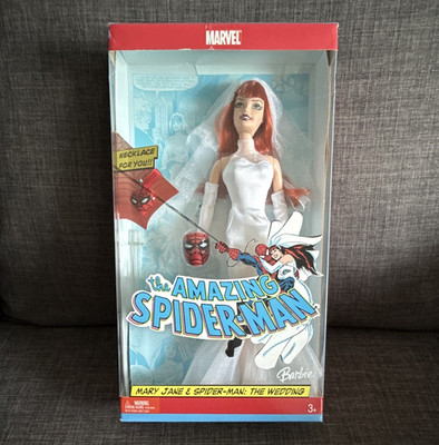 Barbie Marvel Amazing Spider-Man Mary Jane Wedding Special Edition Doll 12in