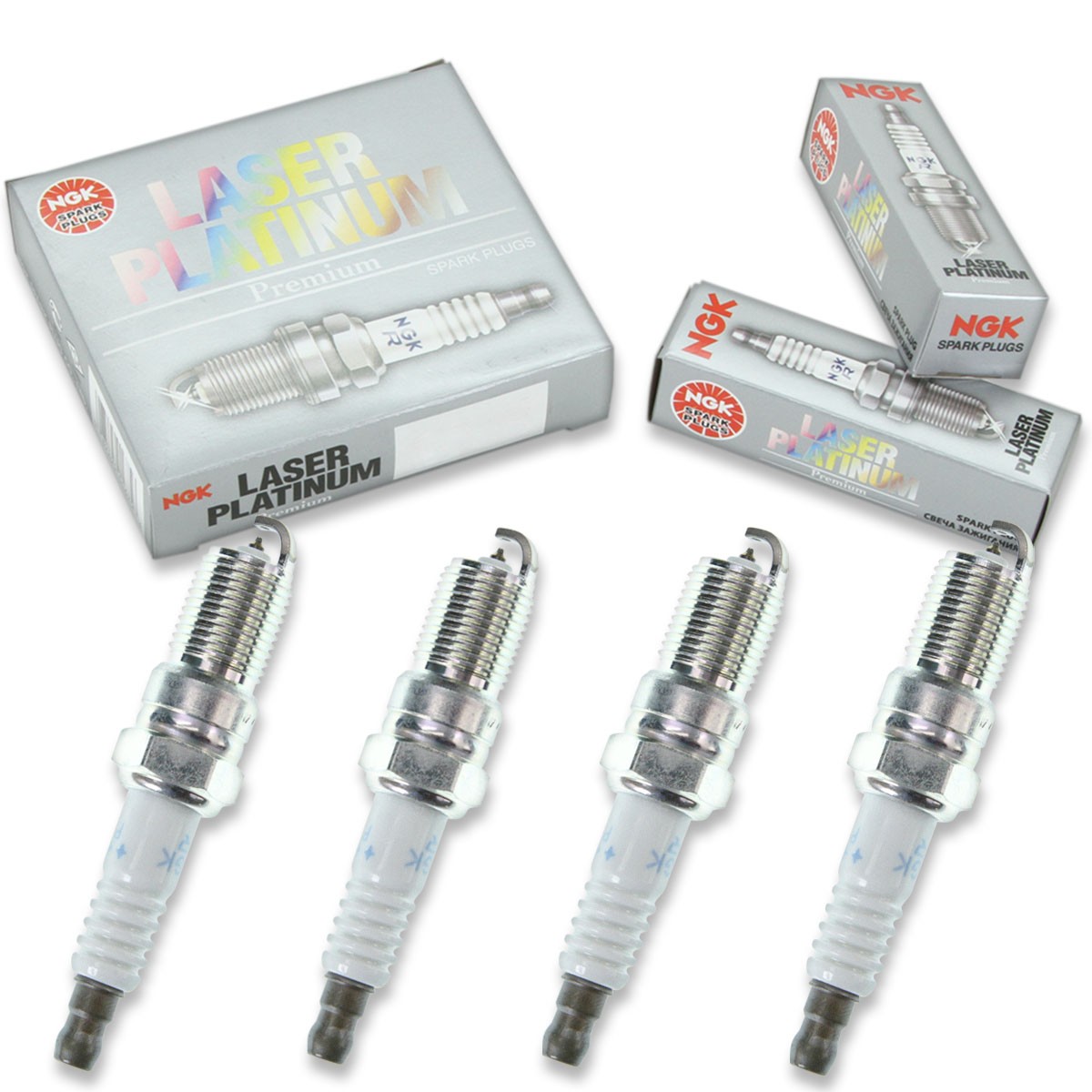 4 pcs NGK Laser Platinum Spark Plugs for 1978-1982 Mercury Zephyr 2.3L L4 - li