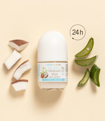 AROMA-ZONE Deodorant Natur ohne Duft - 50ml - 24h Wirksamkeit