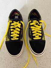 VANS Mike Gigliotti SpongeBob Low Top Skate Sneakers Lace-Up Black/Yellow