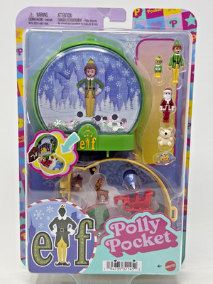 Polly Pocket Elf Holiday Compact Set Buddy The Elf Movie Christmas Playset NEW