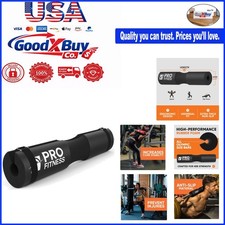 Black Barbell Pad for Squats Lunges Hip Thrusts Cushion Rubber 18in Max 350lb