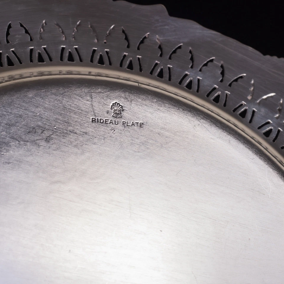 Bandeja de plata vintage Birks Rideau Plate 12" Foto 3 de 4