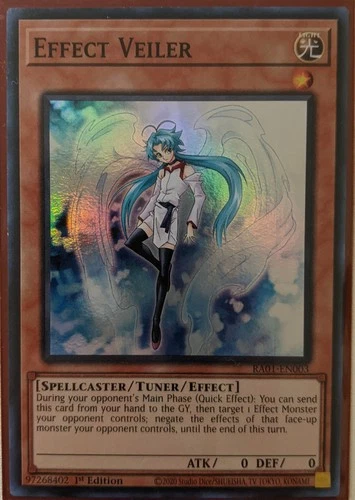 YuGiOh Effect Veiler Super Rare 1st Edition RA01-EN003