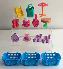 Lot of 14 McDonald's Shopkins Toys 2015 and 2018 Slide Umbrella Table Mirror