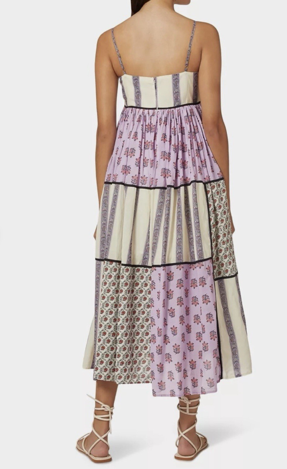 Rhode Resort Saachi Dress Sz Small Violet Floral Sleeveless NWT Summer Boho Chic