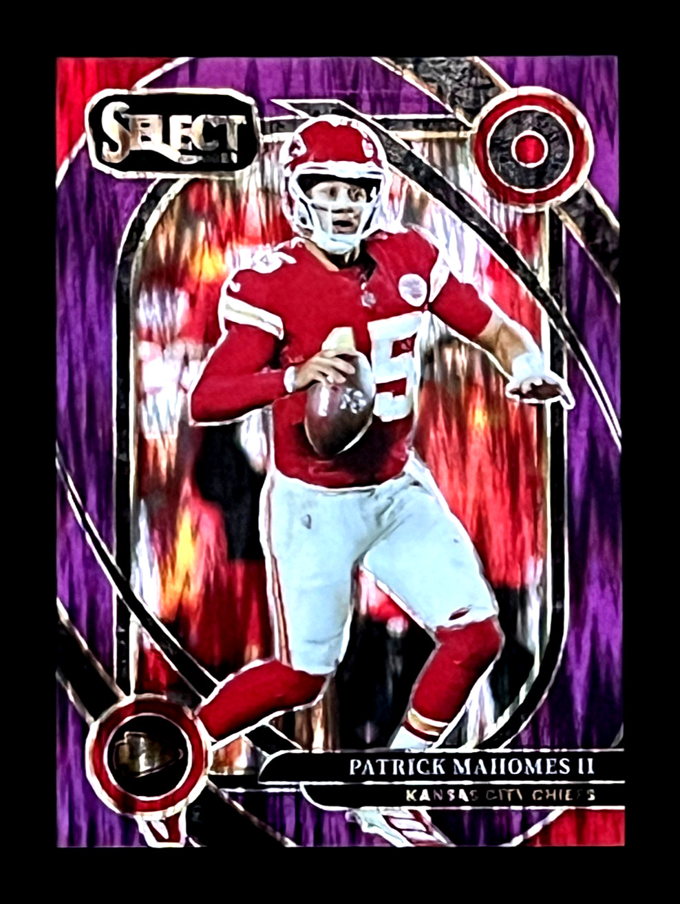 Patrick Mahomes II 2024 Panini Select Purple Shock Prizm 96/360 Chiefs #223
