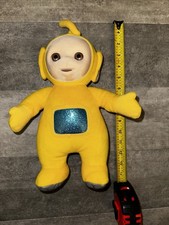 Vintage 1998 Eden Teletubbies Yellow 14 Laa-Laa Flocked Fuzzy Face Plush