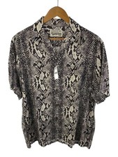 WACKO MARIA Aloha Shirt M Animal Python Pattern Open Collar Shirt