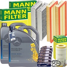 MANN INSPEKTIONSPAKET passend f&uuml;r MERCEDES R-KLASSE W251+ORIGINAL 5W-40 MOTOR&Ouml;L