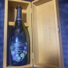 Dom Pérignon Vintage 2015 Takashi Murakami Empty Bottle w/Wooden Box JAPAN USED